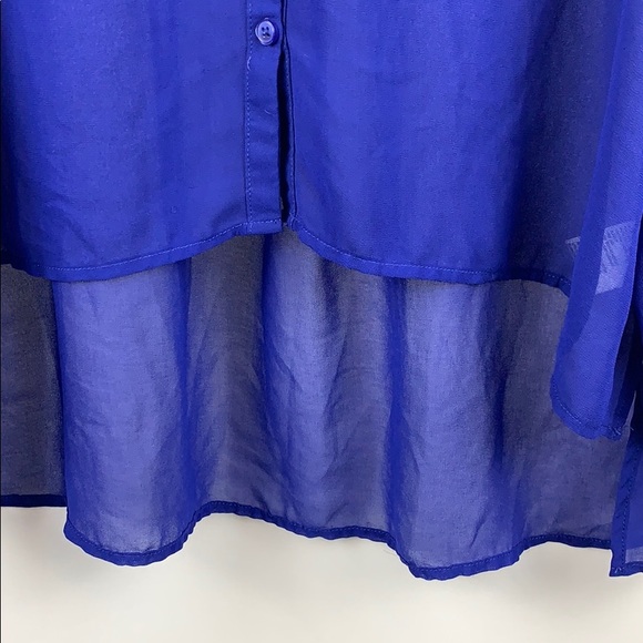 SILENCE + NOISE Sheer Button Down Blouse - Picture 6 of 8